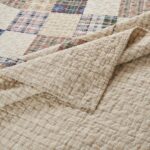 Juego de colcha acolchada algodón 3 piezas Greenland Home Fashions Oxford GL-1304EJSK color taupe tamaño King extra gran