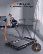 Caminadora plegable 2 en 1 Acezoe Powerful-10 motor 2.5 HP pantalla tactil 12 modos HIIT bajo escritorio 265 libras