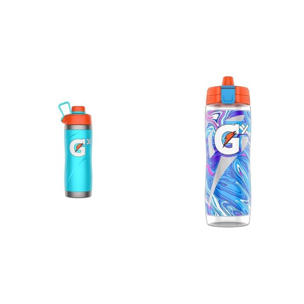 Paquete de Botellas Deportivas Gatorade Termo de Acero Inoxidable 32 oz y Botella Gx 30 oz