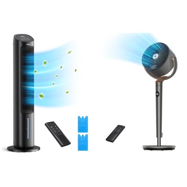 Ventilador Torre Enfriador Evaporativo Dreo 40 pulgadas oscilante 120 mas 120 grados control remoto para dormitorio