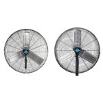 Ventiladores de pared Tornado Serie Pro 30 pulgadas 8850 CFM y 24 pulgadas 7600 CFM oscilantes 70 grados para uso indust