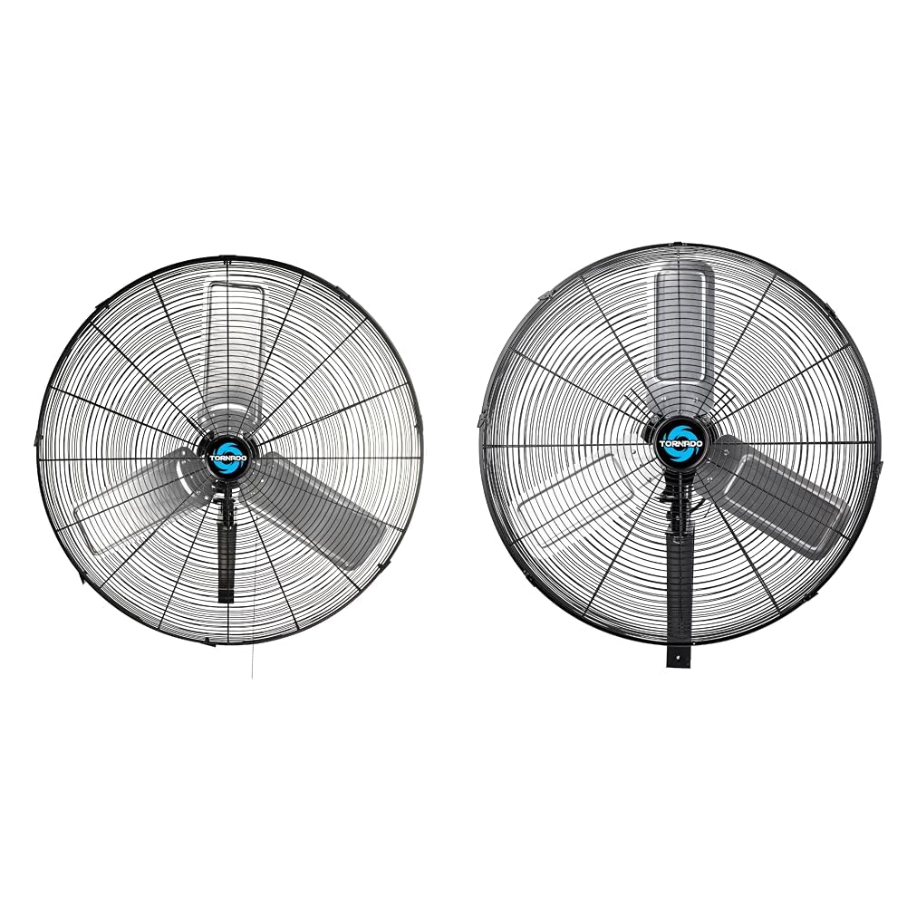 Version 1.0.0 Ventiladores de pared Tornado Serie Pro 30 pulgadas 8850 CFM y 24 pulgadas 7600 CFM oscilantes 70 grados para uso indust