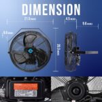 Paquete ventiladores pared Tornado Pro Series 30 pulgadas 8850 CFM oscilante industrial y 18 pulgadas 4150 CFM resistent
