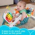 Fisher-Price Silla portátil para bebé, asiento de piso de lujo para Kick & Play Sit-Me-Up con juguete de aprendizaje de