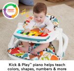 Fisher-Price Silla portátil para bebé, asiento de piso de lujo para Kick & Play Sit-Me-Up con juguete de aprendizaje de