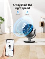 Dreo Paquete de ventilador de pedestal oscilante de 150° de 43" con ventilador circulador oscilante de 11" y 120°