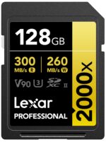 Lexar Paquete de tarjeta micro SD dorada de 256 GB y tarjeta de memoria SDXC de 128 GB y 2000x para drones, cámaras de a