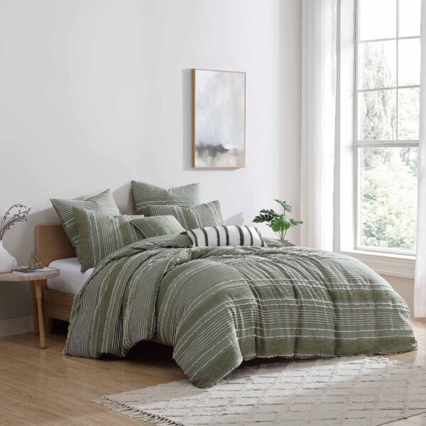 Juego de edredón Harley Riverbrook Home 90738 verde tamaño King 5 piezas ropa de cama