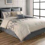 Juego de edredon Hayden Riverbrook Home 90741 tamano King azul gris topo 8 piezas
