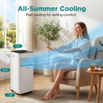 Aire Acondicionado Portátil SereneLife SLPAC180W 8000 BTU 3 en 1 unidad de piso compacta enfría hasta 28 metros cuadrado