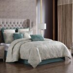 Juego de edredon Riverbrook Home Marana 90753 tamaño King azul 10 piezas ropa de cama completa
