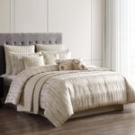Juego de edredón Milan Riverbrook Home 90748 bronceado King 10 piezas ropa de cama