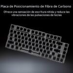 Teclado Mecanico Inalambrico ASUS ROG Azoth Extreme M702 75 por ciento TKL interruptores NX Snow PBT aluminio fibra carb