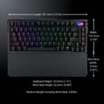 Teclado Mecanico Inalambrico ASUS ROG Azoth Extreme M702 75 por ciento TKL interruptores NX Snow PBT aluminio fibra carb