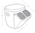 Human Touch Reveal - Masajeador otomano para pies y pantorrillas, compresión de aire calentado, 3 programas de masaje au
