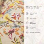Colcha reversible de algodón Lush Decor Dolores 16T005080 tamaño King 3 piezas diseño tropical floral multicolor neutro
