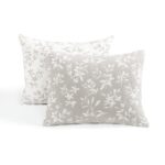Juego de edredón reversible Lush Decor 23T000462 jacquard floral 3 piezas King California King neutro ropa de cama