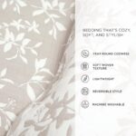 Juego de edredón reversible Lush Decor 23T000462 jacquard floral 3 piezas King California King neutro ropa de cama