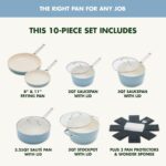Batería de Cocina Juego de Ollas y Sartenes GreenPan Padova Pro CC007844-001 10 Piezas Cerámica Antiadherente Inducción