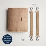 Itzy Ritzy Eras - Mochila para pañales de gran capacidad con diseño elegante, 15 bolsillos, cambiador, correas para carr