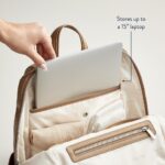 Itzy Ritzy Eras - Mochila para pañales de gran capacidad con diseño elegante, 15 bolsillos, cambiador, correas para carr