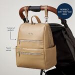 Itzy Ritzy Eras - Mochila para pañales de gran capacidad con diseño elegante, 15 bolsillos, cambiador, correas para carr