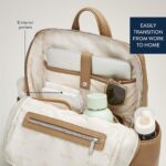 Itzy Ritzy Eras - Mochila para pañales de gran capacidad con diseño elegante, 15 bolsillos, cambiador, correas para carr