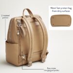 Itzy Ritzy Eras - Mochila para pañales de gran capacidad con diseño elegante, 15 bolsillos, cambiador, correas para carr