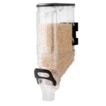 Dispensador de cereales plástico montado en pared Restaurantware RWT1663B 5 galones negro autoservicio alimentos secos