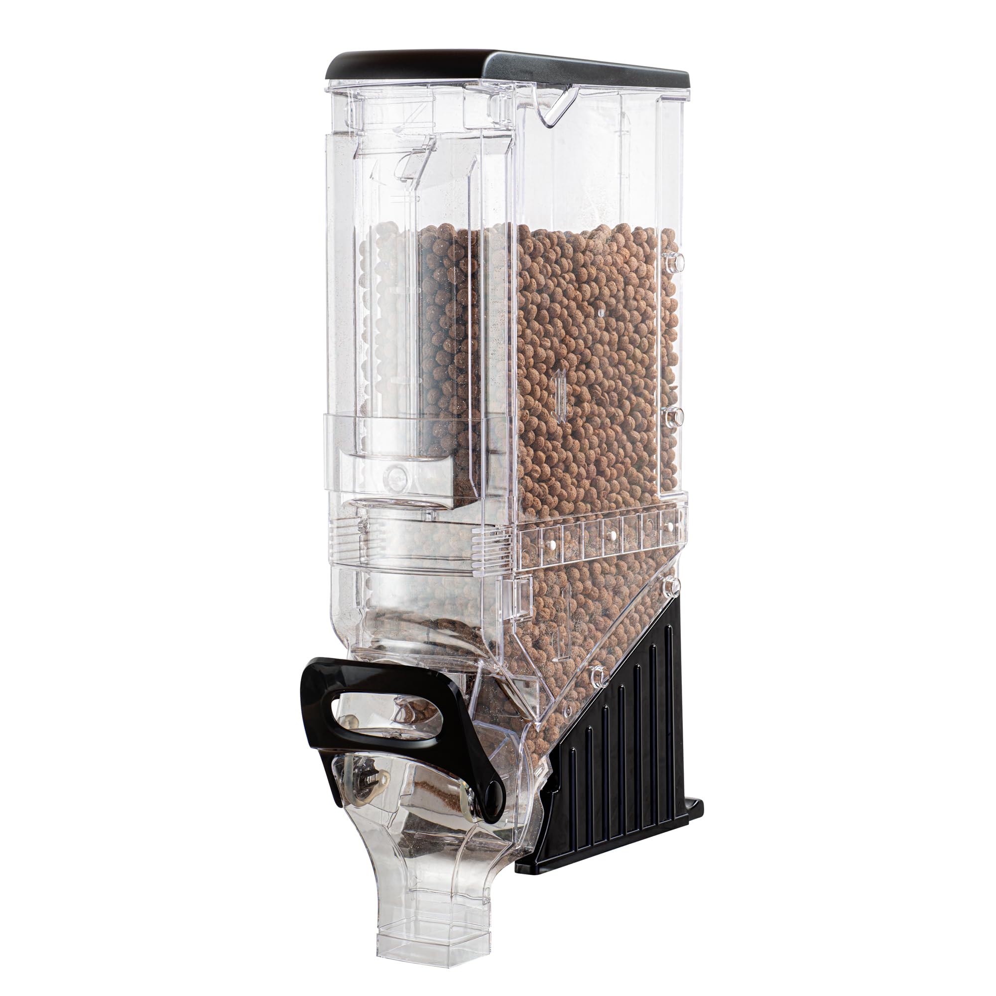 Version 1.0.0 Dispensador de cereal y dulces plástico negro 5 galones Restaurantware RWT1666B con soporte 3 niveles para buffet y hote