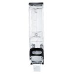 Dispensador de cereal y dulces plástico negro 5 galones Restaurantware RWT1666B con soporte 3 niveles para buffet y hote