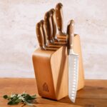 Bloomhouse - Dos veces ganador de las Cosas Favoritas de Oprah - Juego de 7 cuchillos de cocina de madera de olivo itali