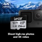 Lexar Tarjeta Micro SD Profesional Silver Plus de 256 GB (Paquete de 2), UHS-I, C10, U3, V30, Full HD y 4K, Hasta 205/15