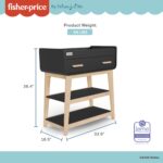 Dream On Me Fisher-Price - Cambiador para bebé, roble vintage negro mate