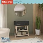 Dream On Me Fisher-Price - Cambiador para bebé, roble vintage negro mate