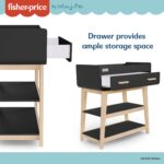 Dream On Me Fisher-Price - Cambiador para bebé, roble vintage negro mate
