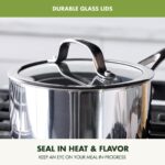 Batería de cocina GreenPan Valencia Pro CC008351-001 juego de ollas y sartenes de acero inoxidable 10 piezas apto para i
