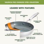 Batería de cocina GreenPan Valencia Pro CC008351-001 juego de ollas y sartenes de acero inoxidable 10 piezas apto para i