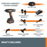 Vaporizador de mano inalámbrico WORX WX770L 20V precalentamiento 220°F en 8 segundos con accesorios batería y cargador i