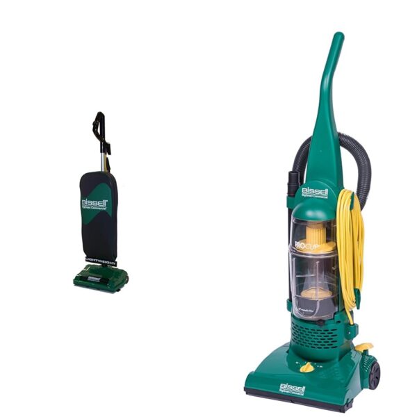 Aspiradora Vertical Industrial Bissell BigGreen Commercial 8 libras sin bolsa taza de suciedad verde