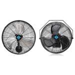 Ventiladores pared Tornado Pro Series 5250 CFM 20 pulgadas y 4150 CFM 18 pulgadas metal industrial oscilante IPX4 exteri