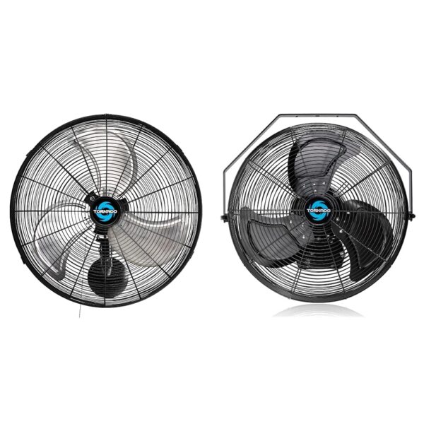 Ventiladores pared Tornado Pro Series 5250 CFM 20 pulgadas y 4150 CFM 18 pulgadas metal industrial oscilante IPX4 exteri