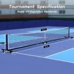 A11N SPORTS Red de pickleball de torneo de aluminio con sistema de bloqueo de tensión y ruedas integradas. Cumple con la