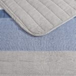 Nautica Juego Edredón Reversible Queen Jettison gris azul y Galewood azul beige todas las estaciones con fundas