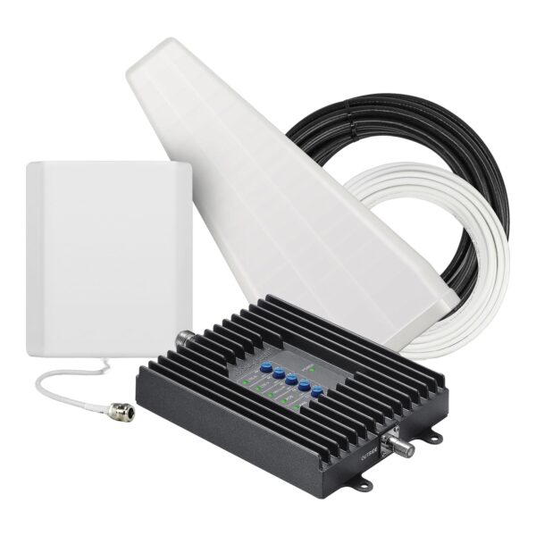 SureCall Fusion4Home - Amplificador de señal para teléfono celular de hasta 5000 pies cuadrados, incluye cable RG-11 mej
