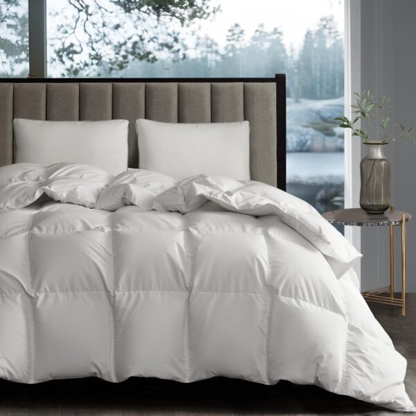 Edredón de plumas de ganso blanco Hotel Grand Blue Ridge Home Fashions 026006VC tamaño King calidez media para todas las