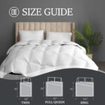 Edredón de plumas de ganso blanco Hotel Grand Blue Ridge Home Fashions 026006VC tamaño King calidez media para todas las