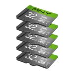 PNY Paquete de 2 tarjetas microSDXC y microSDHC Elite Class 10 U1 de 128 GB y 32 GB y paquete de 5 unidades