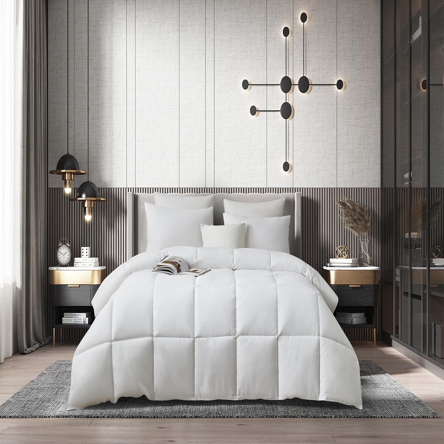 Version 1.0.0 Edredón alternativo al plumón Martha Stewart Blue Ridge Home Fashions MS103142 Tencel Lyocell tamaño matrimonial queen t