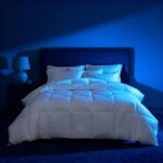 Edredon de plumon Sleep Climate Blue Ridge Home Fashions 009703 regulador de temperatura tecnologia 37.5 tamaño King bla